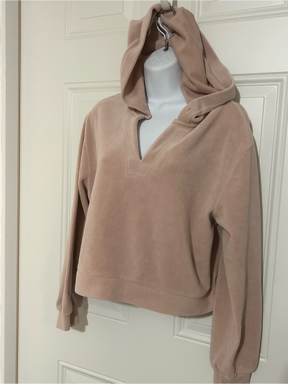 Wallflower Soft Blush V-Notch Hooded Pullover